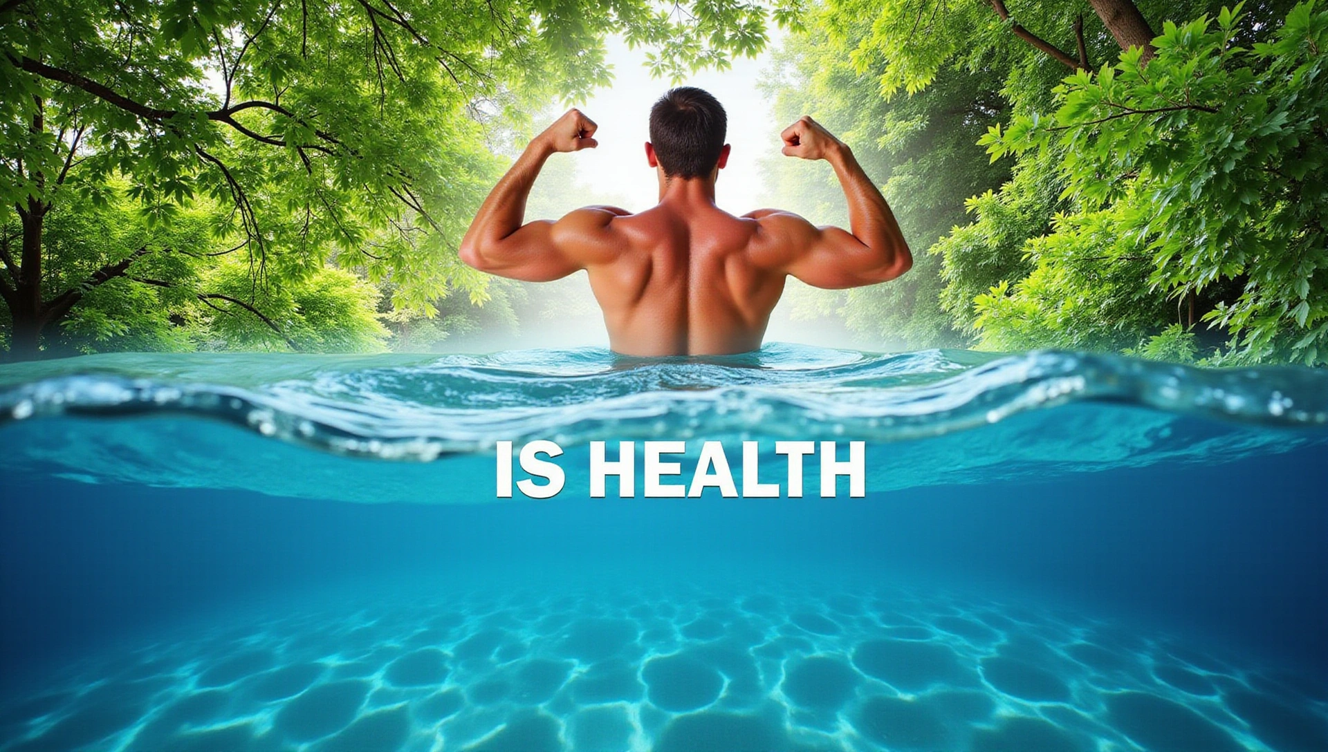 Vibrant, natural scene depicting male vitality and health.