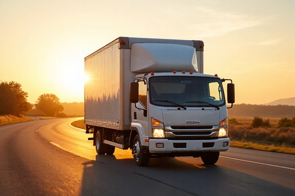 Delivery truck on a road