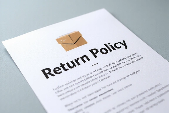 Return policy document