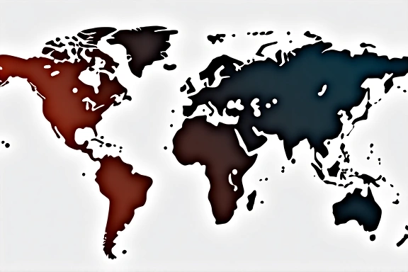 World map with shipping routes