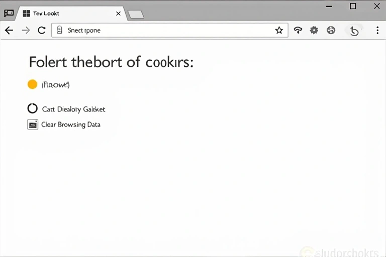 Graphic representation of a browser settings interface with a focus on cookie management options, showing toggles for enabling/disabling cookies and clearing browsing data.